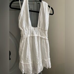 White sundress arie open back